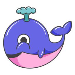 Happy Whale Cartoon PNG & SVG Design For T-Shirts