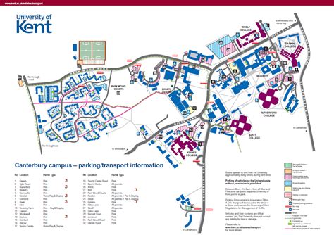 University Of Kent Canterbury Campus Map