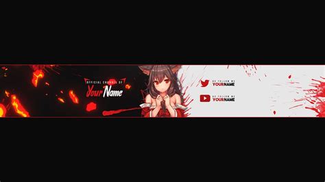 Free Anime Banner Template - YouTube