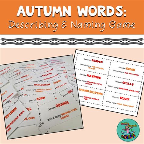 Autumn Words: Describing and Naming Game | Spiffy Speech