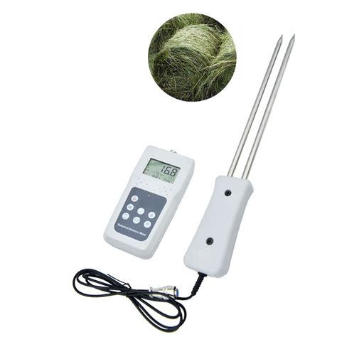 ZOEYEC MS680H Double Needle Hay Forage Statistical Moisture Meter Tester 11 inch Probe With Data ...