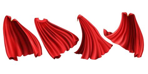 Free Vector | Red superhero cloaks set