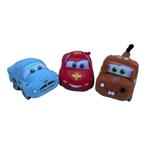 Disney CARS Collection Plush 3pcs Pack Finn, McQueen Mater Plush Set - Walmart.com