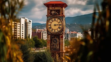 Premium Photo | A clock tower with the number 12 on it