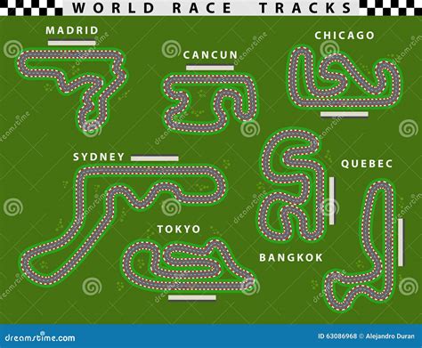 Race car track stock vector. Illustration of green, line - 63086968