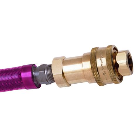 T&S HWH-2C-48 Safe-T-Link 48" Coated Hot Water Connector Hose with 1/2" NPT Male Ends