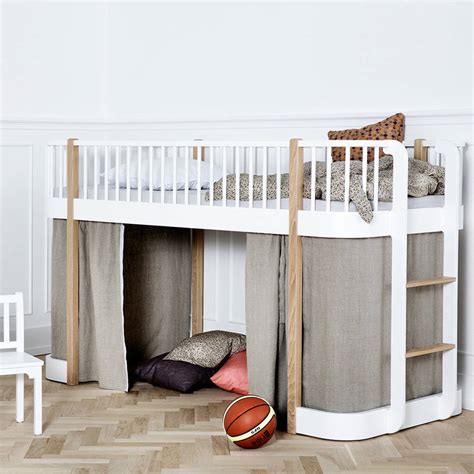 Children's Luxury Low Loft Bed In White By Cuckooland