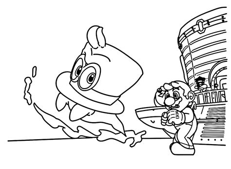 Super Mario Odyssey Pictures Coloring Pages - Super Mario Odyssey Coloring Pages - Coloring ...