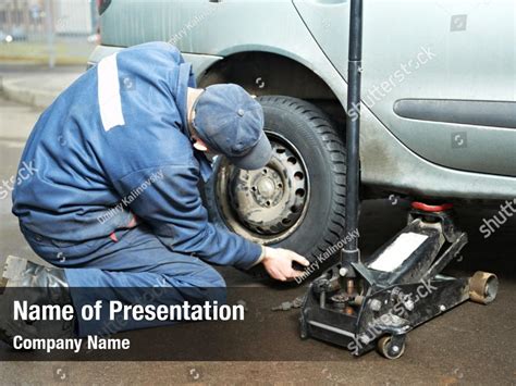 Repairing car mechanic PowerPoint Template - Repairing car mechanic PowerPoint Background