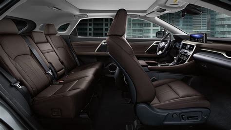 2020 Lexus RX interior in chocolate leather