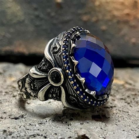 Blue Zircon Ring - Etsy