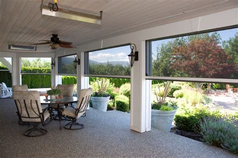 Motorized Retractable Screens for Patios & Porches - Phantom Executive Screens - Traditional ...