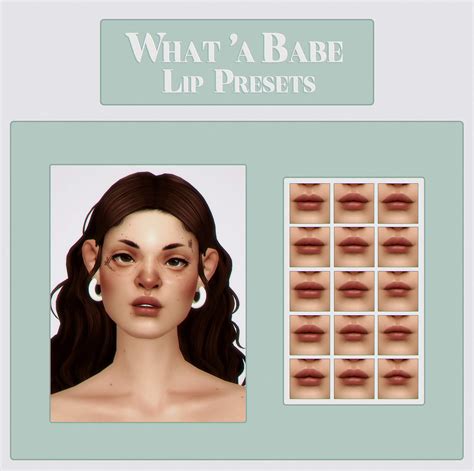 Sims 4 Babe Lip Presets - MiCat Game