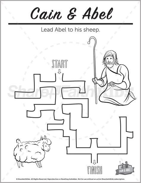 Genesis 4 Cain & Abel Preschool Mazes | Sharefaith Kids