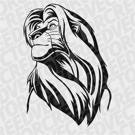 Simba Svg the Lion King Svg Simba Cutfile the Lion King | Etsy India | Lion king drawings, Lion ...