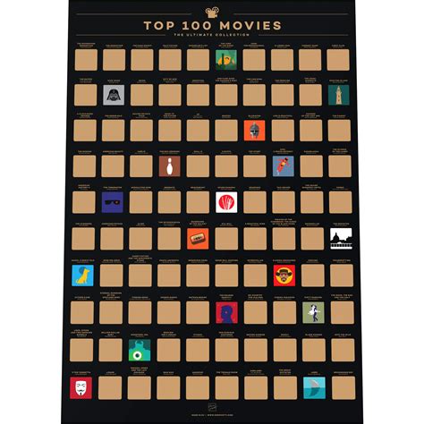 Buy Enno Vatti Top 100 Films Scratch Off | Film 42 x 60 cm | Scratch ...