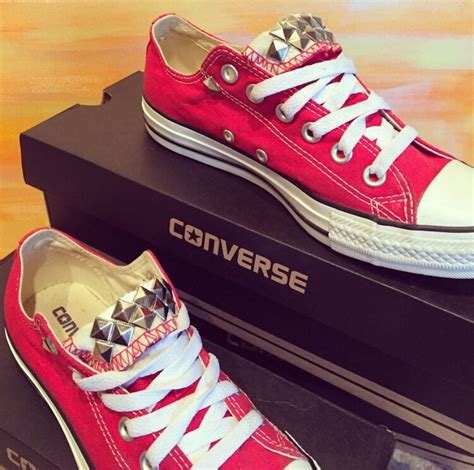 Red Converse All Star Studded Shoes ALL SIZES & COLORS Chuck