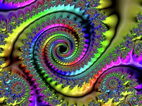 Fractal Rainbow Swirls Digital Art by Elisabeth Lucas - Fine Art America