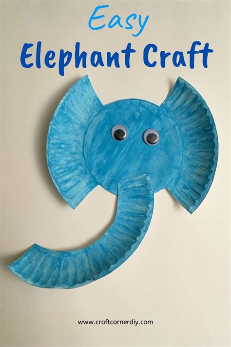 Paper Plate Elephant Craft For Kids | Craft Corner DIY | Animal crafts for kids, Elephant crafts ...