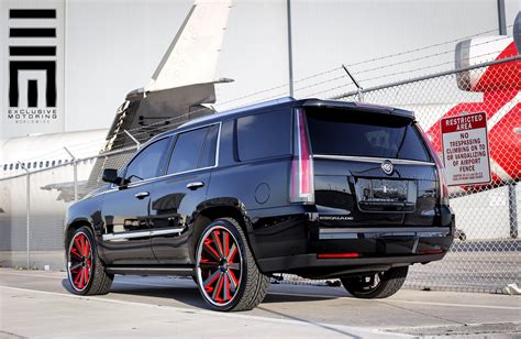 Cadillac Escalade on Custom Rims With Red Accents — CARiD.com Gallery