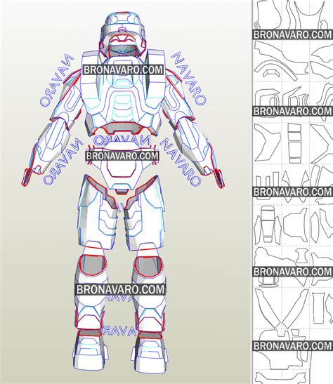 HALO 3 Cosplay Armor Template - Master Chief Full Armor Pepakura – NAVARO