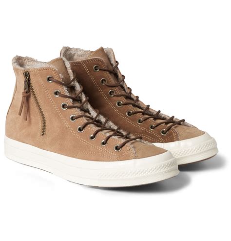 Converse Suede High Top Sneakers in Brown for Men | Lyst