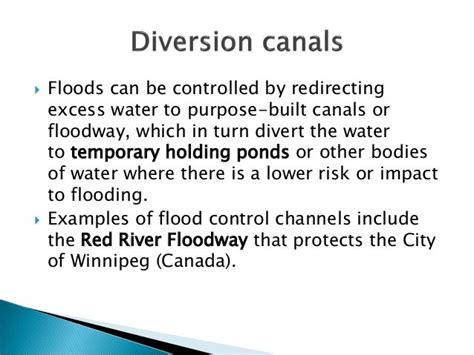 Methods of flood control