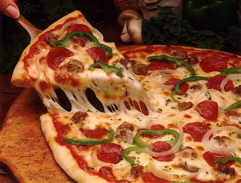 Free download | HD wallpaper: pepperoni pizza, mushrooms, cheese, bow, tomato, olives, sausage ...