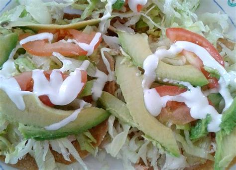 Tostadas de pollo - Recetas Mexicanas - Comida Mexicana