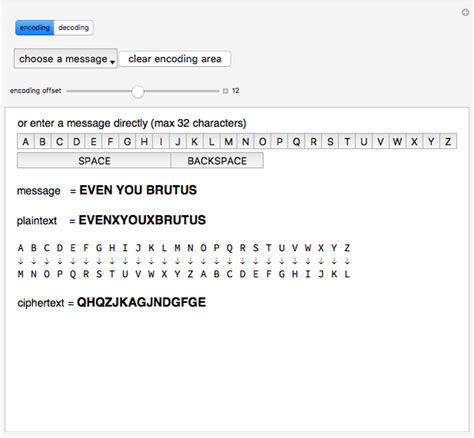 Simple Caesar Cipher - Wolfram Demonstrations Project