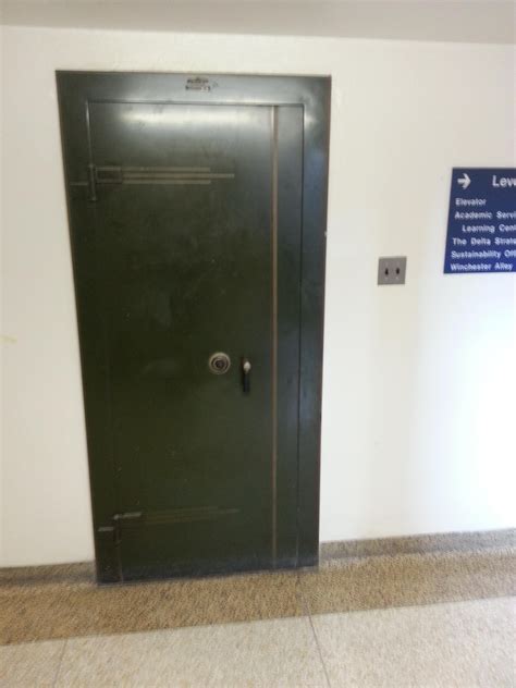 Bomb shelter entrance at my college built during WW2. : r/pics