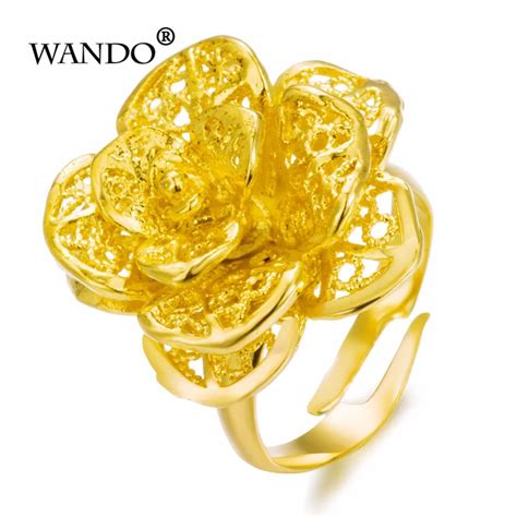 wando 24k Ethiopian Gold Color Valentine's Day Gift Flower Shape/Imitation/ Somali/ African ...