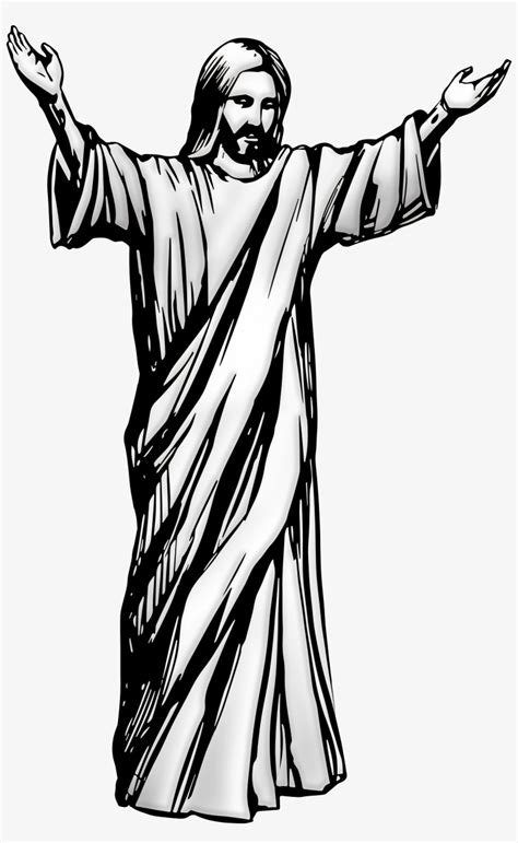 Jesus Christ Png Clip Art - Jesus Black And White Transparent PNG - 5078x8000 - Free Download on ...