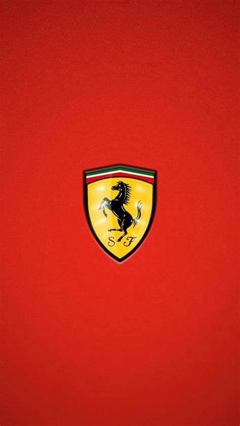 White Ferrari Logo Wallpaper