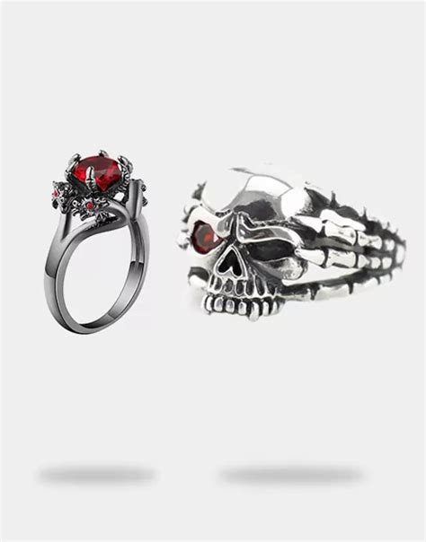 Emo Jewelry Couple Rings | RevXval Emo