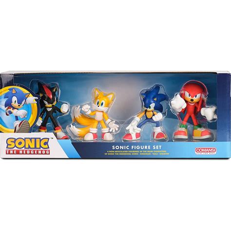 COMANSI Sonic Collection Set 4 Figures: Sonic, Shadow, Knuckles, Tails ...