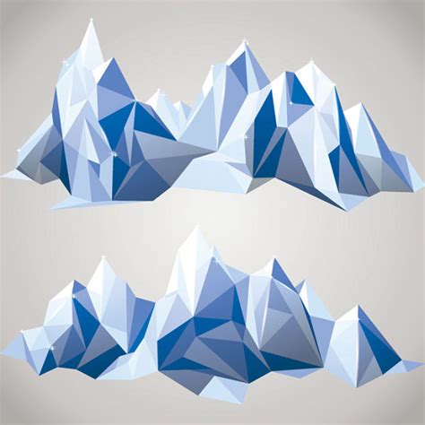 Geometric shapes iceberg vector Free vector in Encapsulated PostScript ...