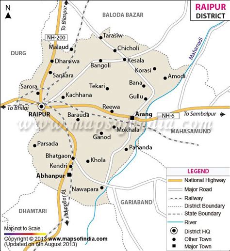 Raipur District Map | India world map, Raipur, India map