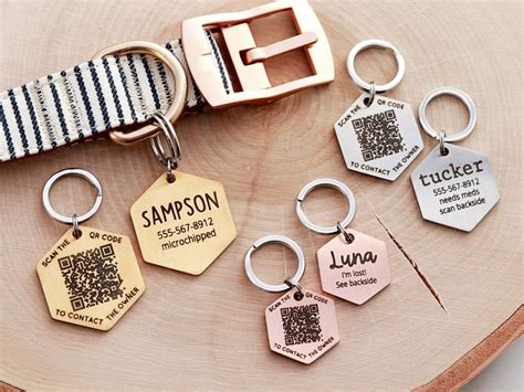 QR Code Dog Tag QR Code Pet Tag QR Dog Tag Id Scannable Cat Tag Custom Pet Tag Digital Cat Tag ...