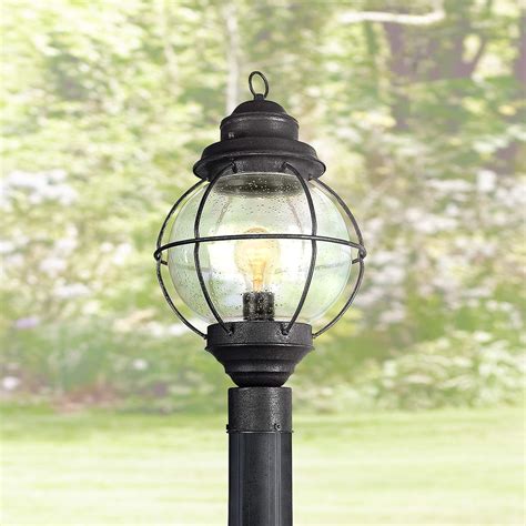 Tulsa Lantern 19" High Black Outdoor Post Light Fixture - #67347 ...