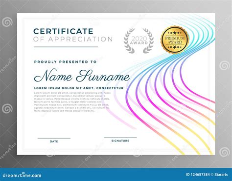 Abstract Creative Certificate Template Design Stock Vector - Illustration of honor, certificate ...