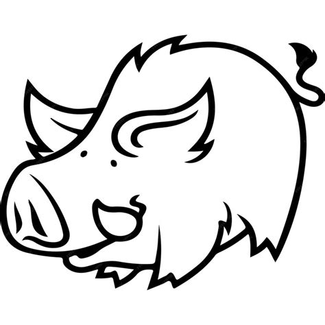 Premium Vector | Black pigs silhouette