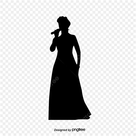 Silhouette Singing Vector PNG, Vector, PSD, and Clipart With ...