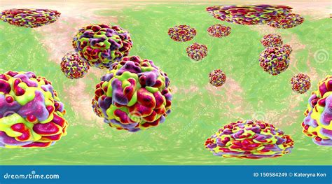 Rhinoviruses, the Viruses Which Cause Common Cold Stock Illustration - Illustration of infection ...