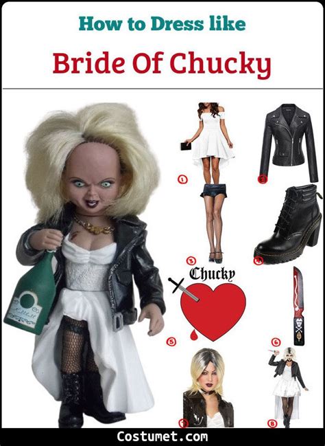 Bride of Chucky (Child’s Play) Costume for Cosplay & Halloween 2021 Chucky Doll Costume, Bride ...