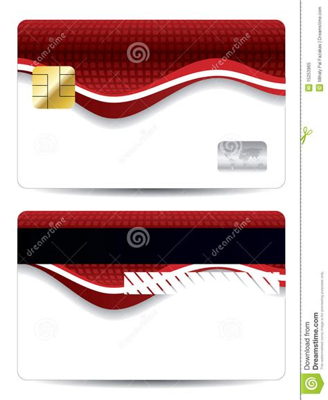 Abstract Red Design Credit Card Stock Vector - Illustration of bank, economy: 15253965