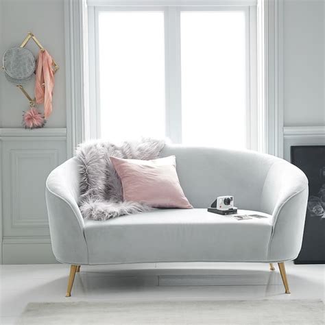 Curved Loveseat | Small couch in bedroom, Bedroom couch, Cheap living room furniture