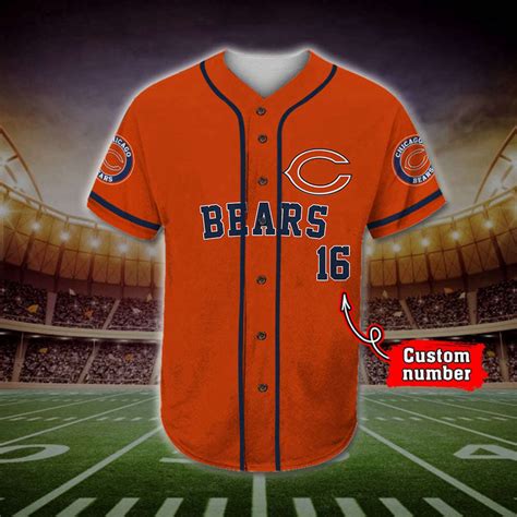 Trending 2023 Personalized Chicago Bears Mascot All Over Print 3D Baseball Jersey - Dovestylish