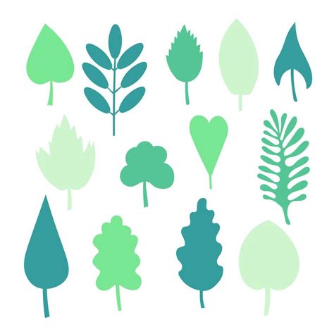 Green Leaves vector set 24542002 Vector Art at Vecteezy