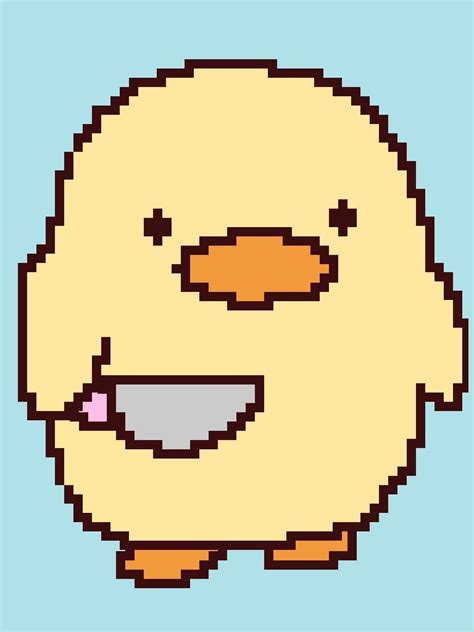 pixel art duck